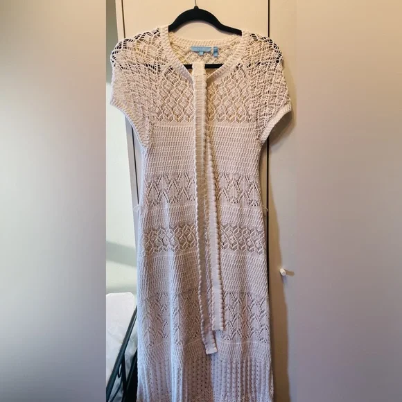 Draper James Cream Knit Midi Dress – 3-Piece Set (Size S) - Picture 4 of 8